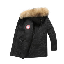 Custom Fur Khaki Parka Jacket for Ladies